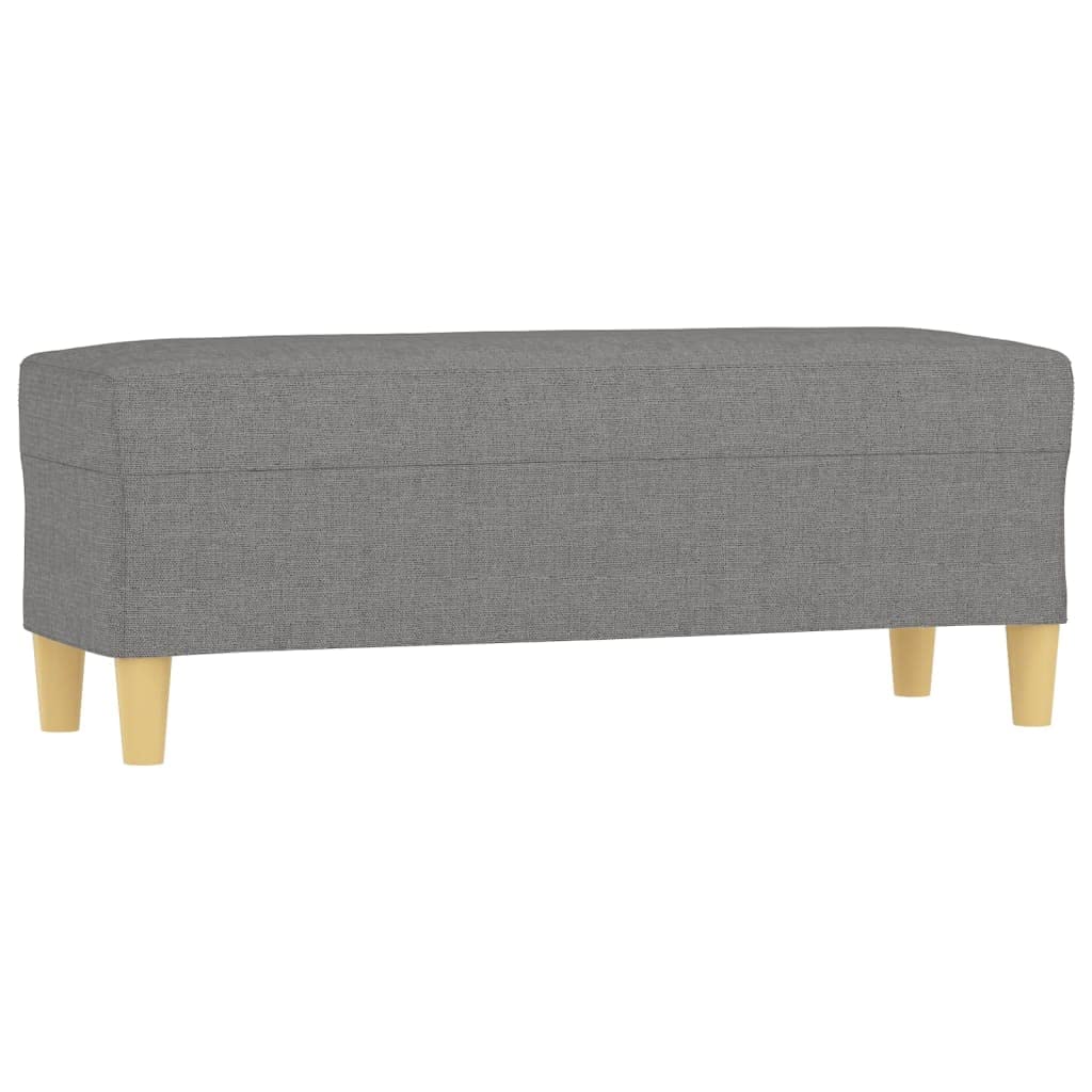 vidaXL Modern and Versatile Bench, Dark Gray Fabric with Comfortable Foam Padding, Easy Assembly, for Living Room, Bedroom