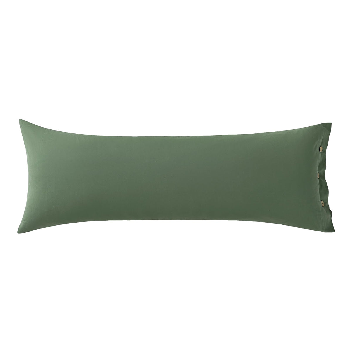Jellymoni Pillowcase Body Cotton 1Pc Button Green Pillow Case 20  54In 100% Washed Cotton Soft Breathable Pillow Covers(Pillows