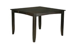 East West Furniture FAIR9-CAP-W 9 Piece Counter Height Pub Set Includes a Square Dining Table with Pedestal and 8 Kitchen Dining Chairs, 54x54 Inch, Cappuccino