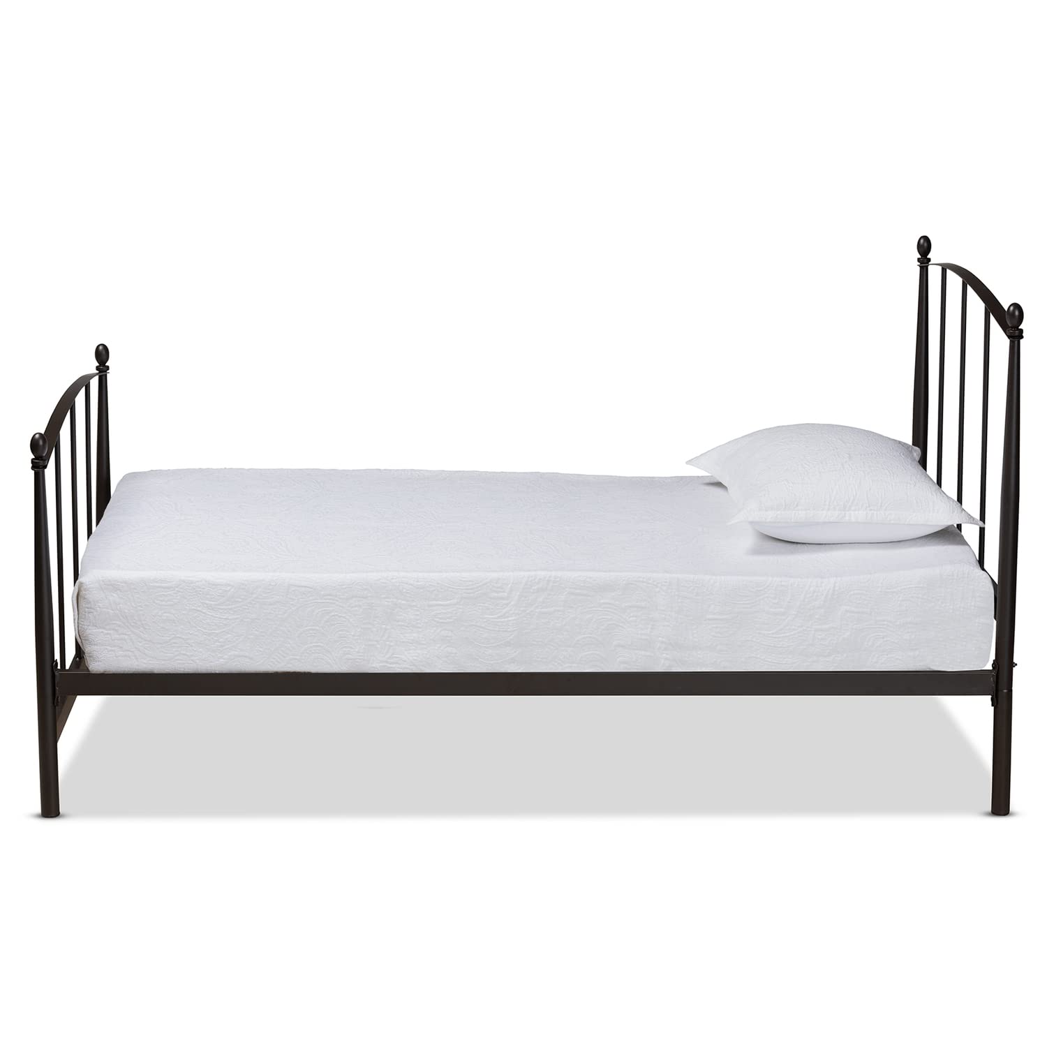 Baxton Studio Lana Black Finished Metal Twin Size Platform Bed