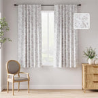 Jinchan 100% Blackout Floral Curtains 63 Inch Length, Printed Flower Taupe Blackout Curtains For Bedroom Rod Pocket Back Tab Full Blackout Curtains Thermal Insulated Window Drapes, 2 Panels Taupe