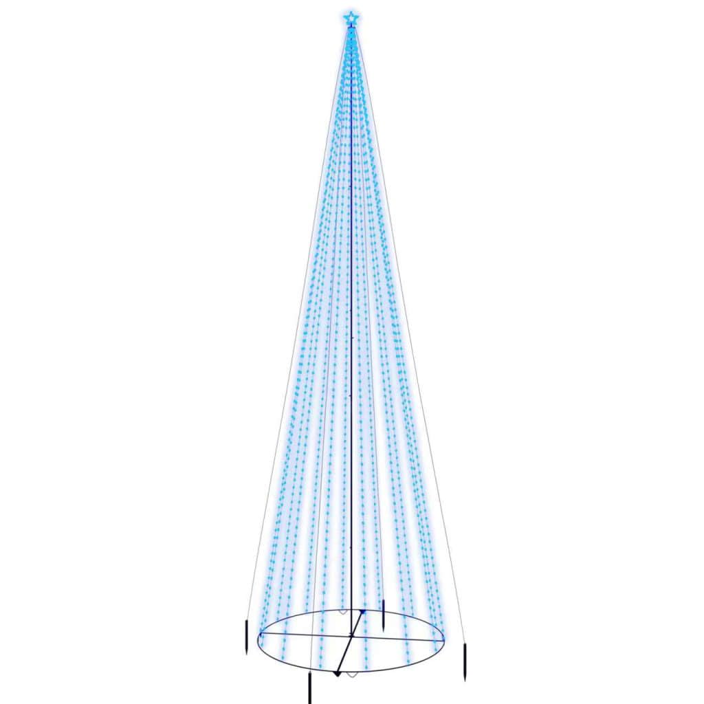 vidaXL Christmas Cone Tree Blue 1134 LEDs 90.6&quot;x315&quot;