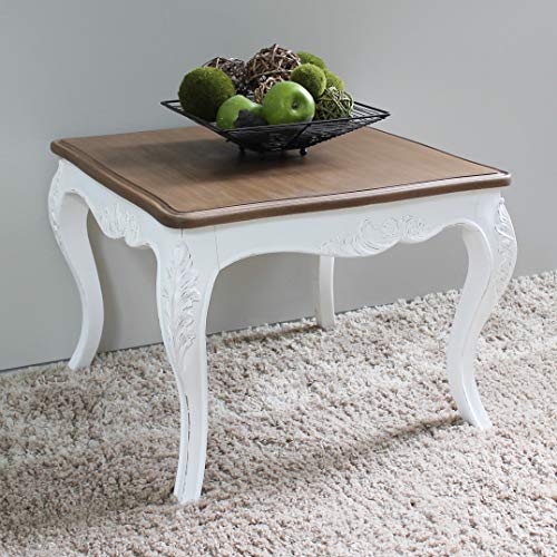 International Caravan End Table In Antique White Finish
