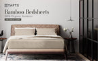 Tafts Bamboo Sheets Queen Size Bed Sheets 5 Piece Set, Pure 100% Organic Bamboo, 17” Deep Pockets - Luxuriously Soft, Silky Smooth, Cooling, Double Stitched, Lifetime Quality Guarantee (Beige)