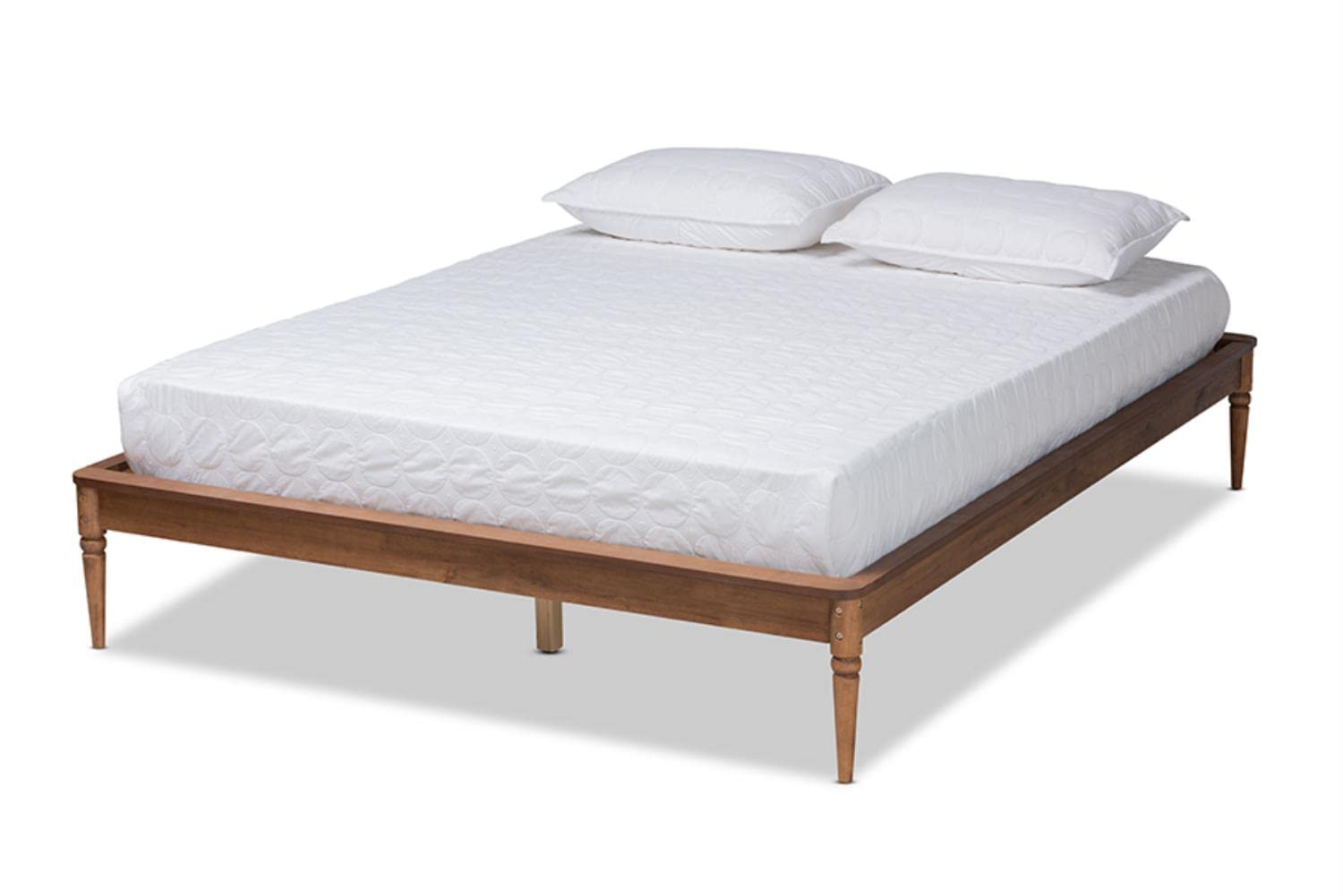 Baxton Studio Tallis Walnut Brown Finished Wood Queen Size Bed Frame