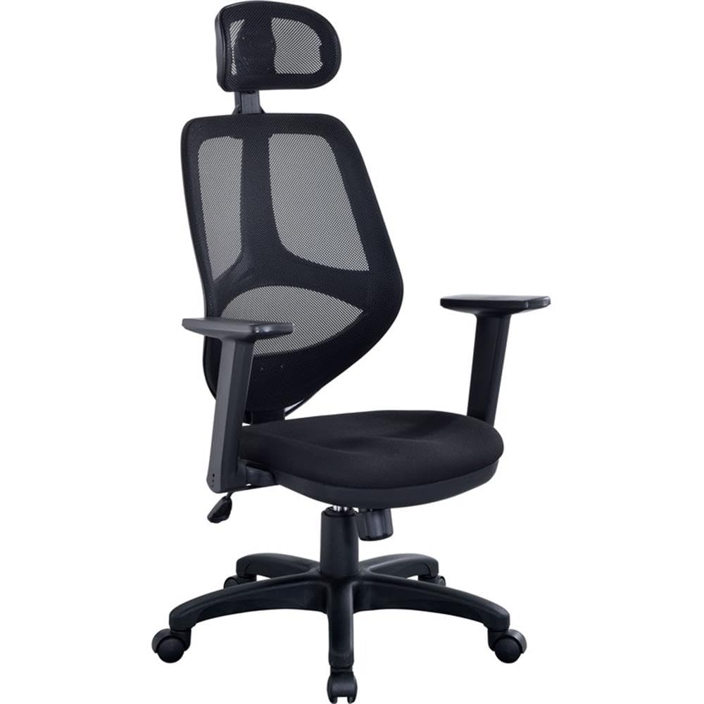 Acme Arfon Plastic Gaming Chair with Mesh Metal Back in Black