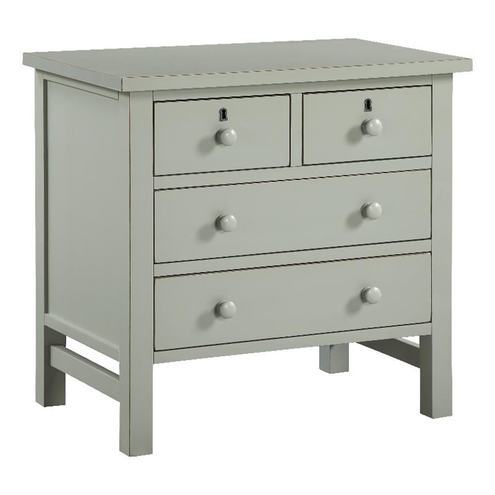 Comfort Pointe Greenwich 4-Drawer Antique Gray Wood Storage Nightstand