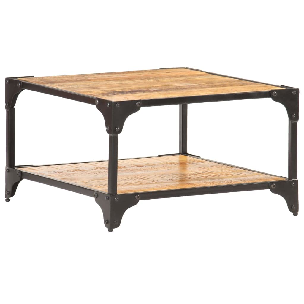 vidaXL Industrial Brown Coffee Table with Storage Shelf