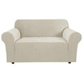 H.Versailtex Stretch Loveseat Covers 1-Piece Loveseat Slipcover|Sofa Cover For Loveseat 1 Piece With Elastic Bottom, Textured Ch