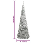 Vidaxl Artificial Christmas Tree - Lifelike Pvc Material With Flocked Snow Design - 8 Lighting Modes, Sturdy Metal Stand, 200 Warm White Leds And Usb Interface - Total Height 82.7"