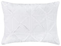 Rizzy Home | BT1884 | Polyester Quilt | 70"x86" White/Neutral/ Solid Textured