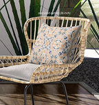 HomeRoots Gray Light Orange Broadcloth 18â€ Gray Orange Paisley Indoor Outdoor Throw Pillow