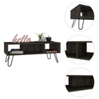 Vassel Coffee Table, 4 Legs, 2 Shelves, Espresso
