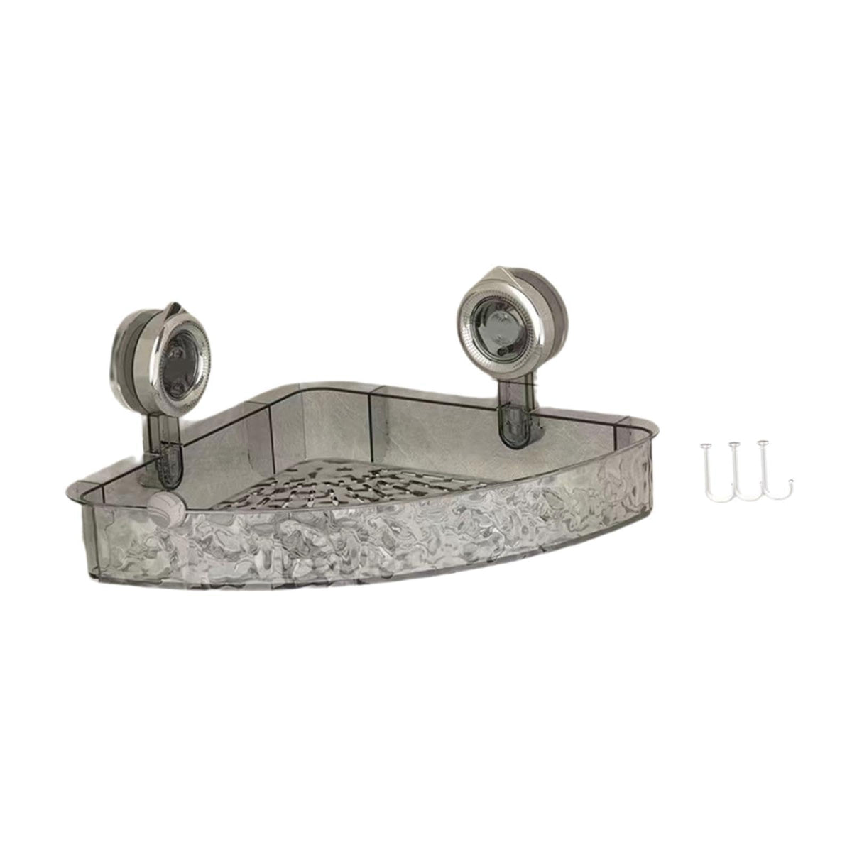 THE Style Sutra Corner Shower Shelf Suction Cup Wall Shelf for Laundry Room Kitchen Bathroom Gray | Bath Caddies & Storage