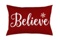 Snowflakes Believe Merry Christmas Girls Boys Pillowcases Pillows Covers Cases Bedroom Decor Decoration Rectangle Two Sides Prin
