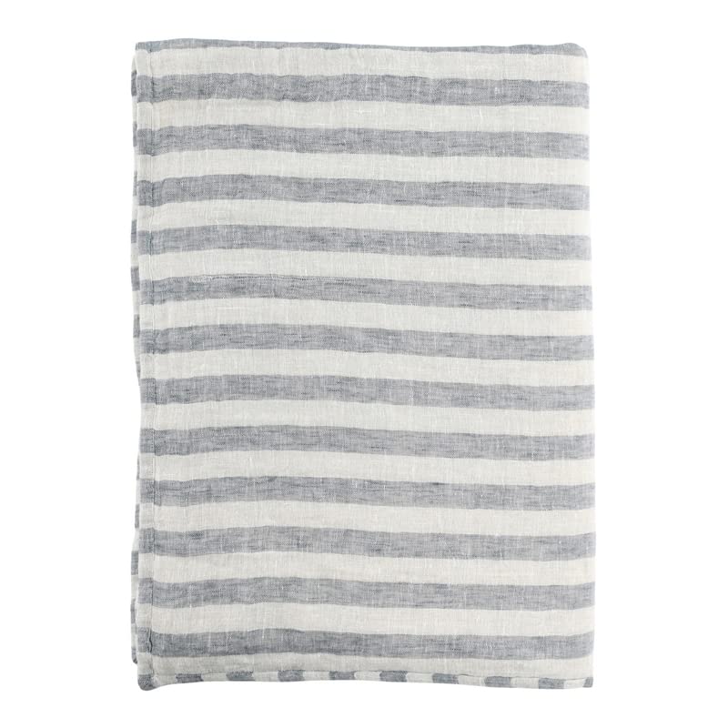 Kosas Home Sima 50x70 Transitional Fabric Throw Blanket in Blue/Ivory