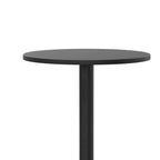 Flash Furniture Mellie 23.25' Round Aluminum Indoor-Outdoor Bar Height Table With Flip-Up Table, Black