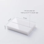 Uniqooo 3' White Acrylic Stand | 10 Pack 3Mm Slot Wedding Sign Holders, Perfect For Wedding, Table Number, Exhibition, Office,
