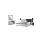 Best Master Manchester 5-Piece Wood Cal King Bedroom Set In Zebra/White