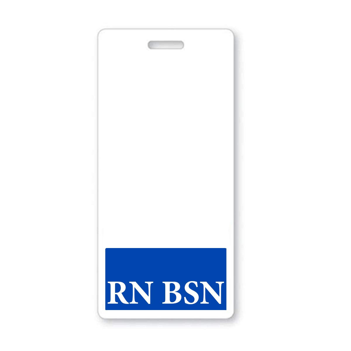 5 Pack - Rn Bsn Badge Buddies - Vertical- Heavy Duty Spill Proof & Tear Resistant Card - 2 Sided- Quick Role Identifier Name Tag