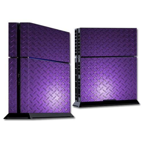 MightySkins Skin Compatible with Sony Playstation 4 PS4 Console wrap Sticker Skins Purple Diamond Plate