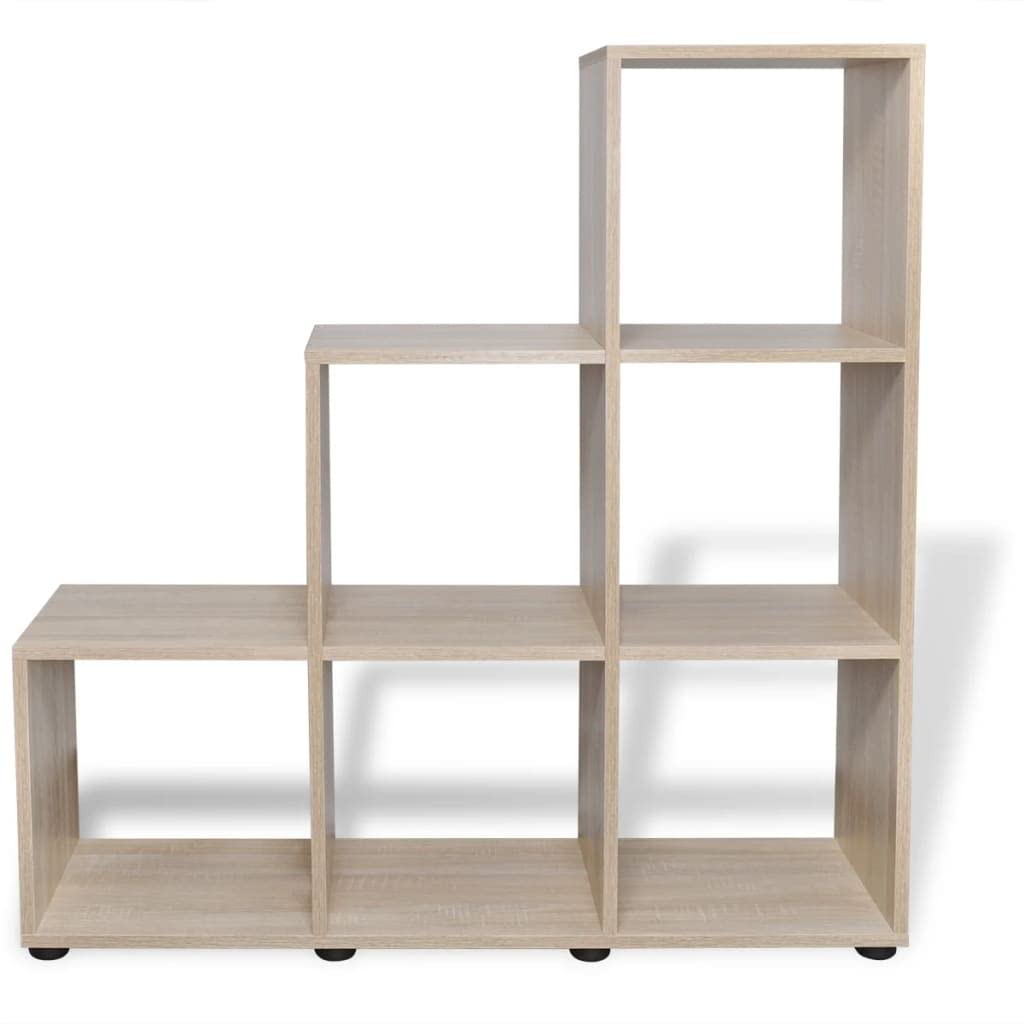 vidaXL Bookcase/Shelf, Storage Unit with Compartment, Bookshelf, Living Room, Interior, 107 cm, Oak Colour