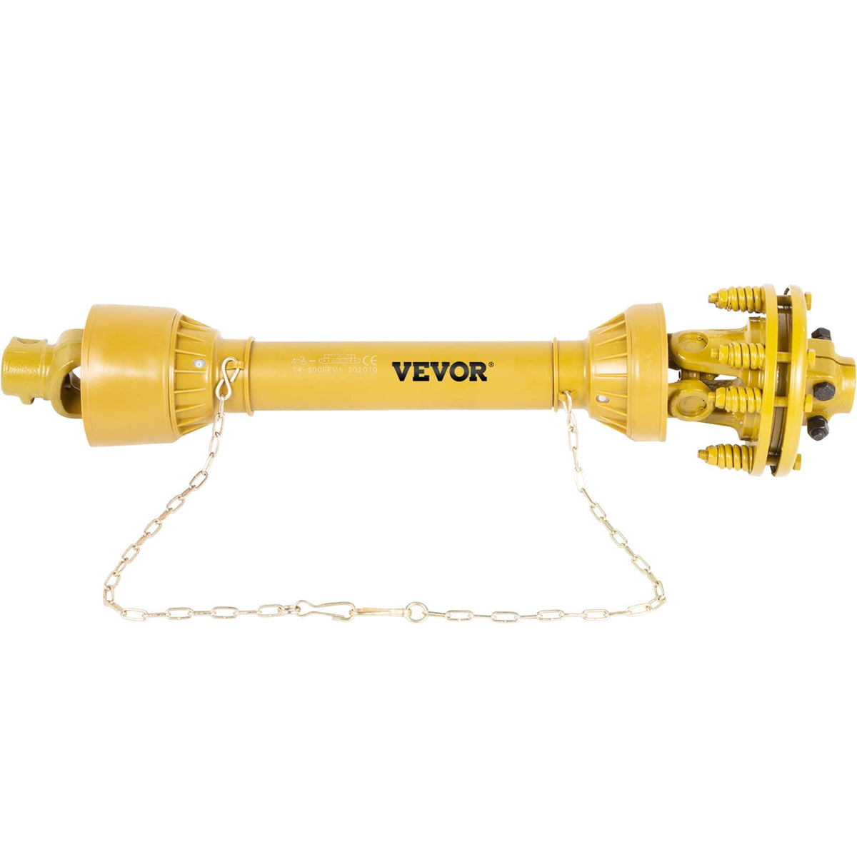Vevor Pto Shaft, 1-3/8' Pto Drive Shaft, 6 Spline Both Ends Pto Driveline Shaft, Series 4 Tractor Pto Shaft, 31.5'-41' Brush