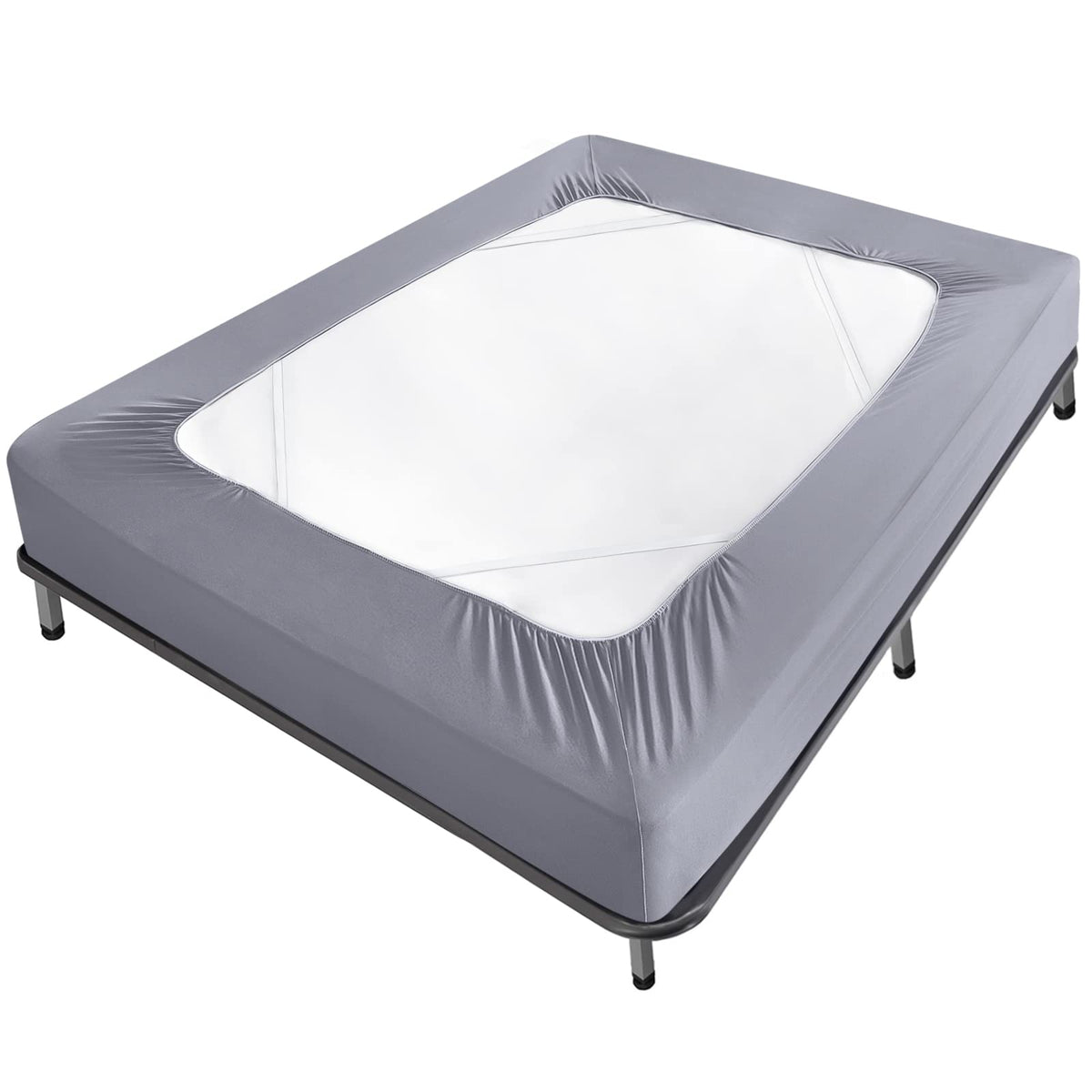 Box Spring Cover King Size Bed Skirts Wrap 4 Side Of The Mattress, Stretch & Snug Fit, Ultra Soft, Wrinkle Free, Replacing Bed S