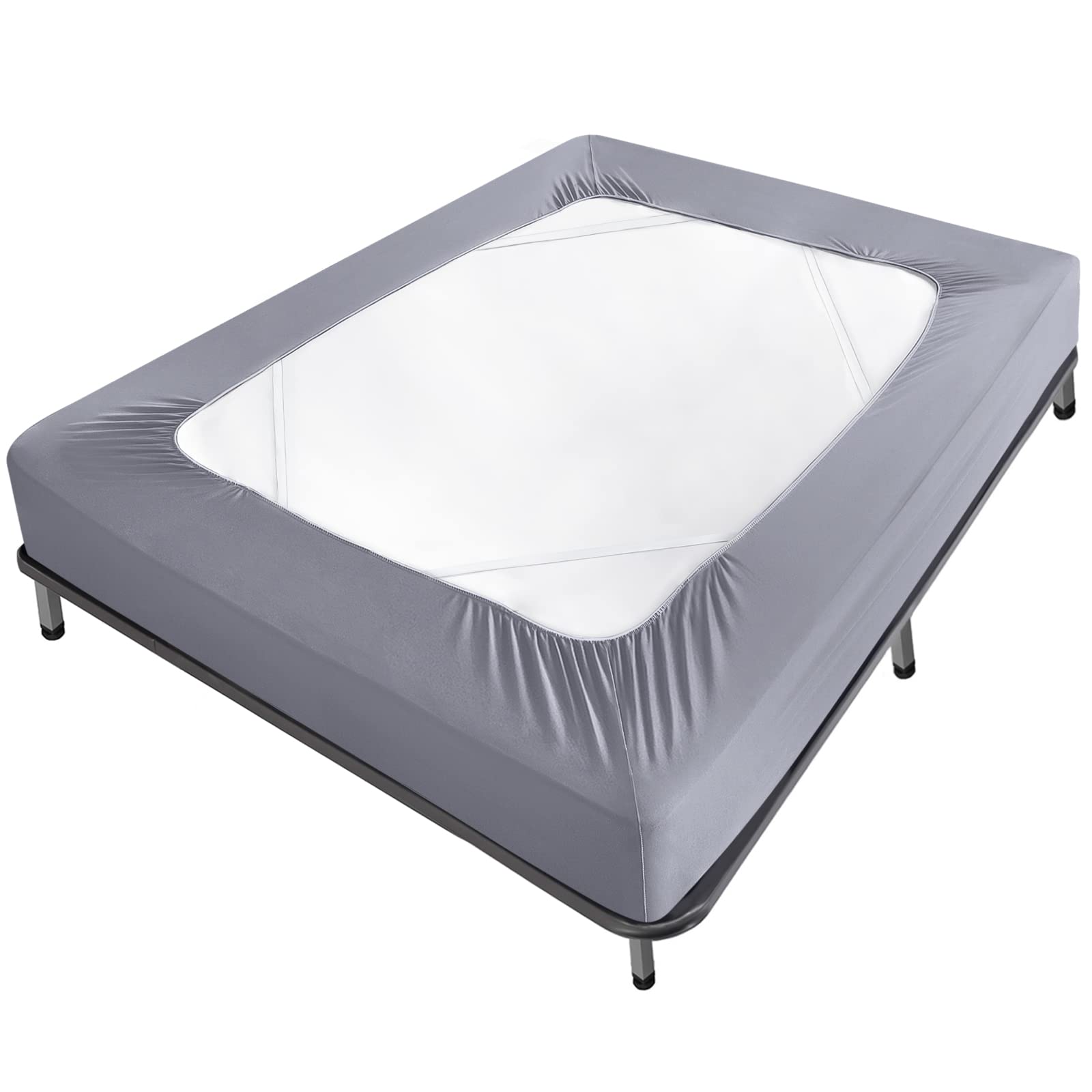 Queen Box Spring Cover Bed Skirts Wrap 4 Side Of The Mattress, Stretch & Snug Fit, Ultra Soft, Wrinkle Free, Replacing Bed Skirt