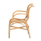 Baxton Studio Bali & Pari Seminyak Modern Bohemian Natural Rattan Lounge Chair - Brown