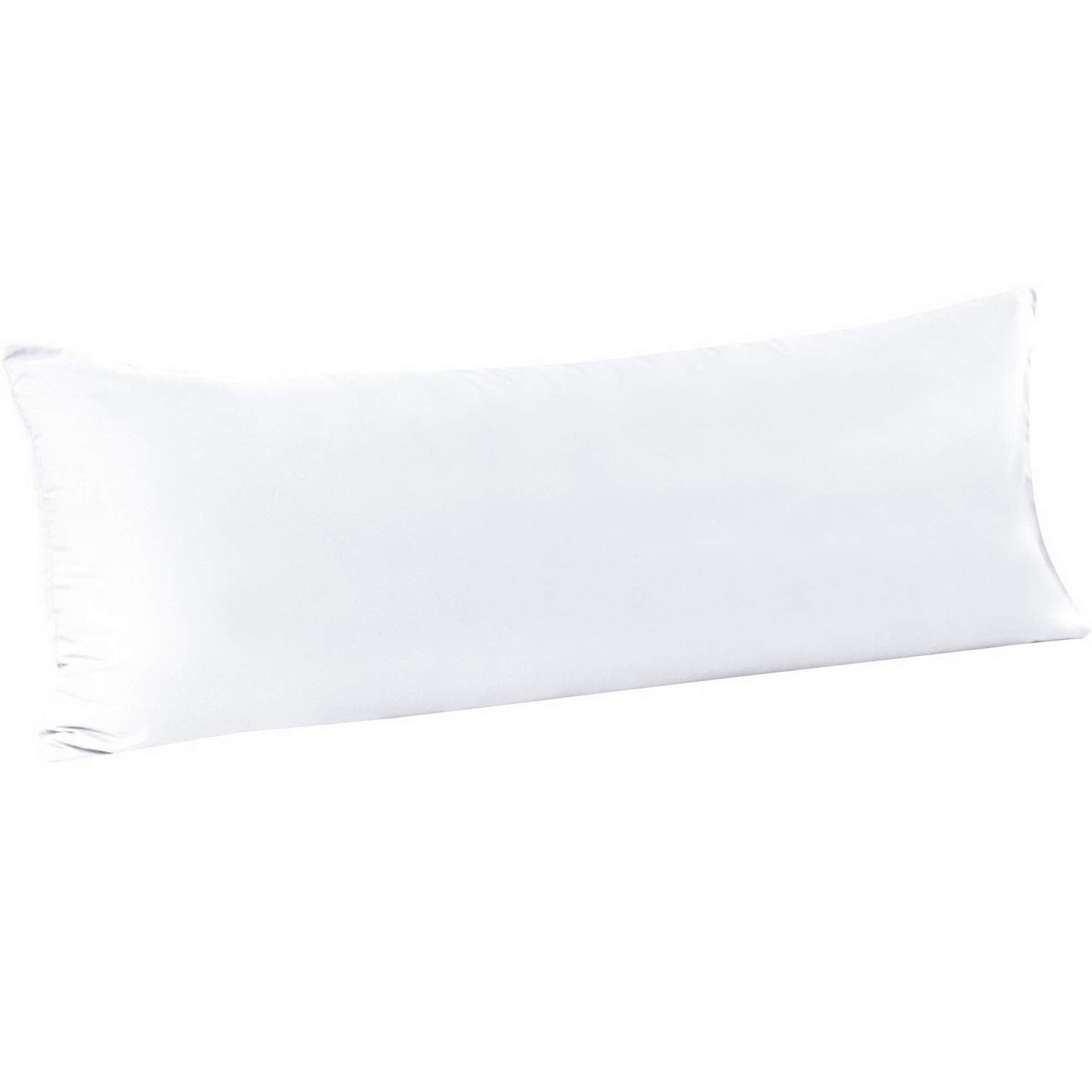 Flxxie Body Pillow Cover - Super Soft Microfiber 20X54 Body Pillow Case - Envelope Closure, Wrinkle, Stain Resistant White Body