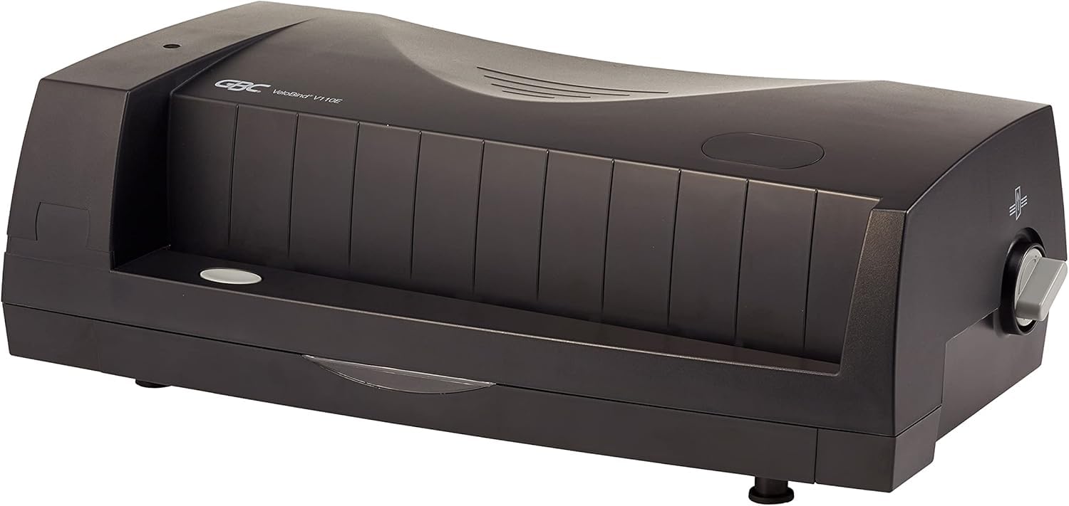 Gbc Binding Machine, Manual 200 Sheet Binding Capacity, Electric Punches 24 Sheets, Velobind V110E (7704260)