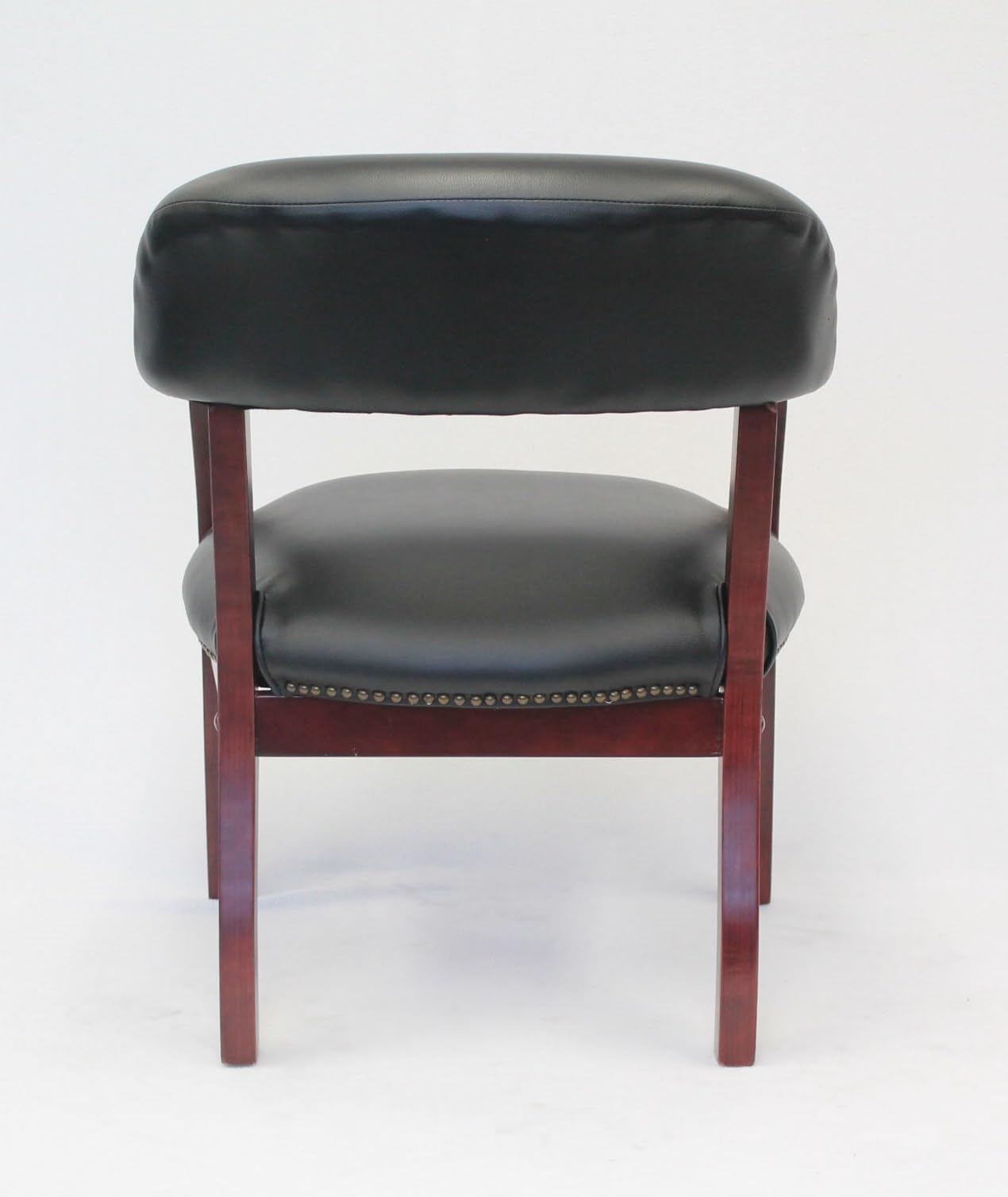 Boss Office Products Traditional Captain's Guest Arm Chair with Casters