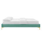 Modway Mod-6307-Min Sutton King Performance Velvet Bed Frame, Mint