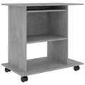 vidaXL Computer Desk Gaming Desk Office Table Concrete Gray Engineered Wood