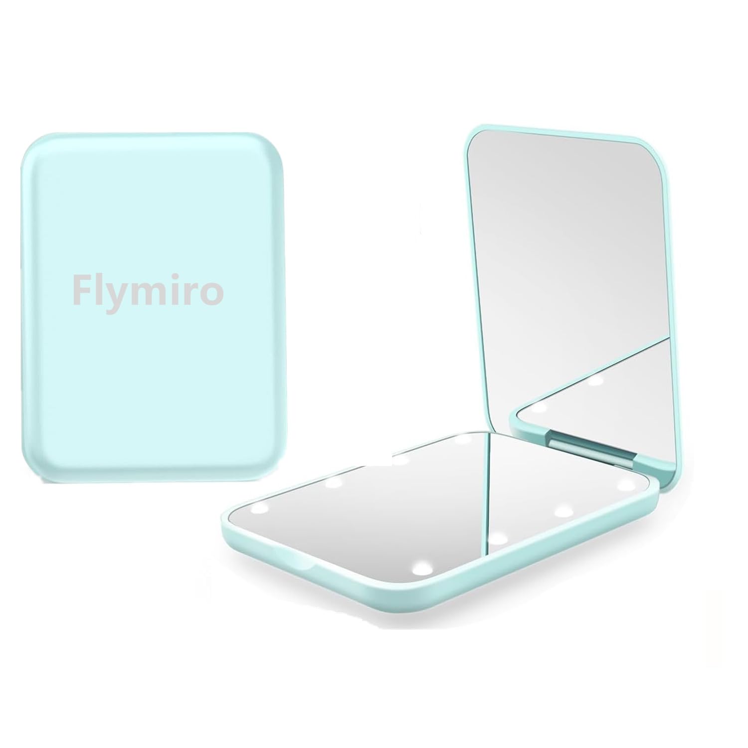 LED Compact Travel Makeup Mirror, 1x/3x Magnification, Portable for Handbag, Purse, Pocket, Folding, Handheld, 2-Sided, Small Mi