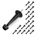 Homotek 20 Pack Heavy Duty Solid Rigid Door Stop With Soft Rubber Tip, Zinc Die Cast Door Stopper Protect Wall & Door, Black