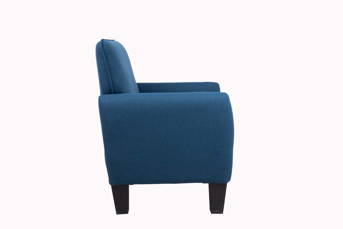 Lilola Home Alyssa Blue Linen Accent Armchair