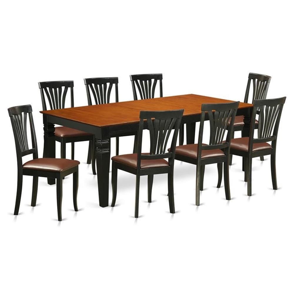 East West Furniture LGAV9-BCH-LC 9 Piece Dining Room Table Set