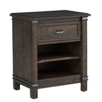 American Woodcrafters Farmwood 1-Drawer Rustic Brown Wood Nightstand