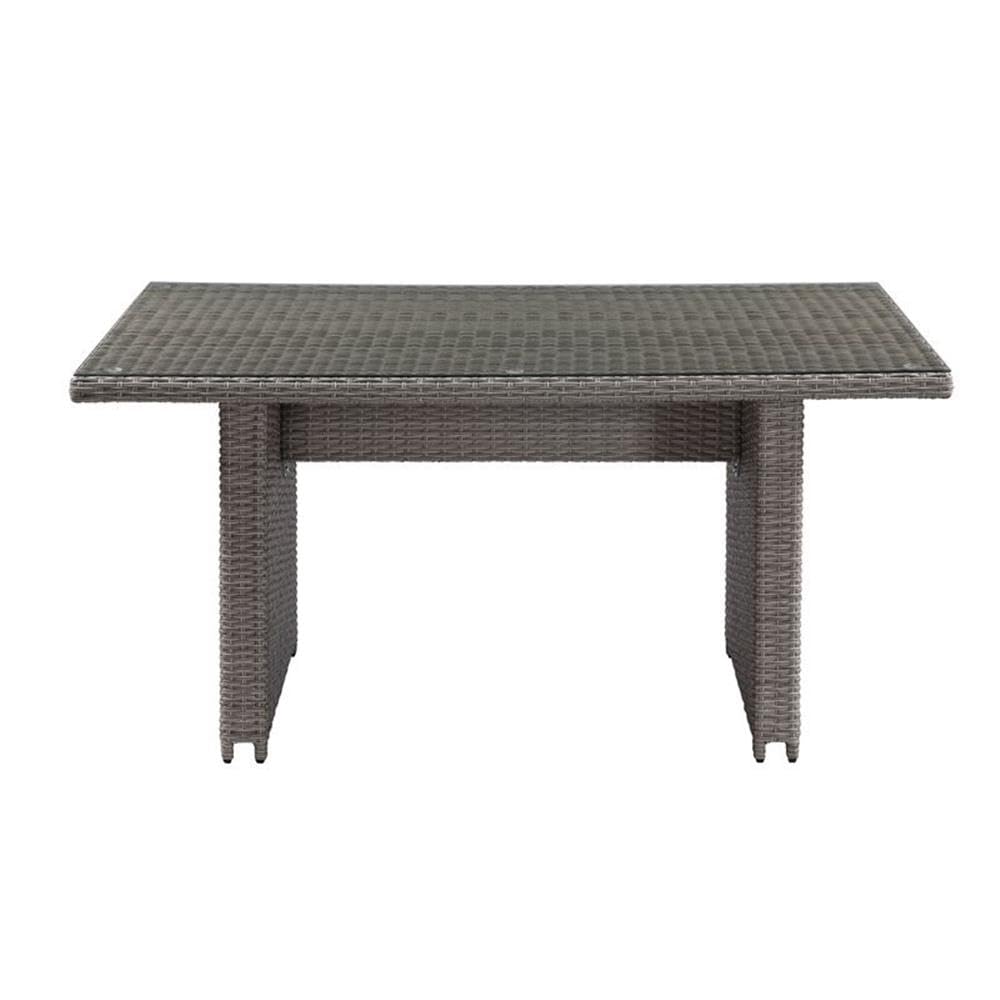 Acme Tahan 4 Piece Wicker Patio Sofa Set in Gray