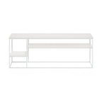 Furinno Moretti Modern Lifestyle TV Stand for TV up to 65 Inch, Solid White/White