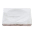 White Soap Dish Tray Marble Soap Holder Trinket Plate for Bathroom Sink Kitchen Countertop Bedroom Vanity Bathroom Accessory Rec