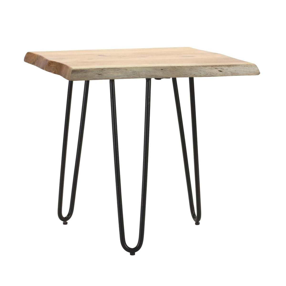 Melrose International Stool 18&quot; L x 14.75&quot; W x 17.75&quot; H Iron/Wood