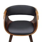 vidaXL Elegant Dining Chair with Solid Wooden Frame - Faux Leather Upholstered Seat - Black and Dark Brown Finish - Comfortable and Stylish Seating Solution for Your Dining Room or Lounge Area