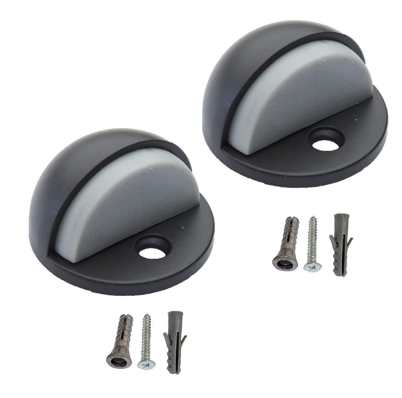 Qcaa Low Dome Floor Door Stop, H 25.4 X Diameter 44.5Mm, Zinc Die Cast, Orb Oil Rubbed Bronze, Powder Coated, Made In Taiwan, 2