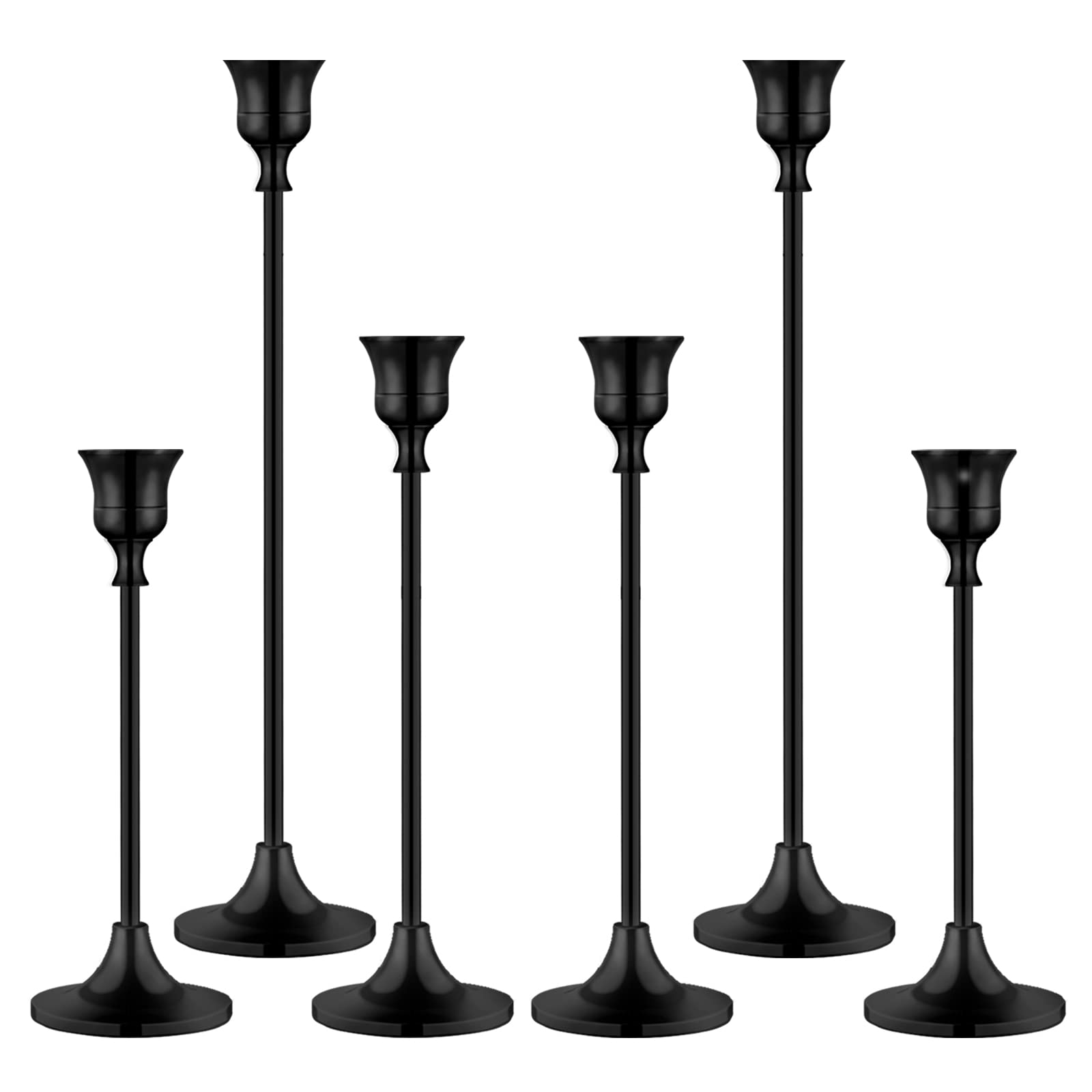 BEZURA Candlestick Holders,Taper Metal Candle Holder for Candlesticks Black Candelabra Candle Holder Easter Vintage Candle Stick