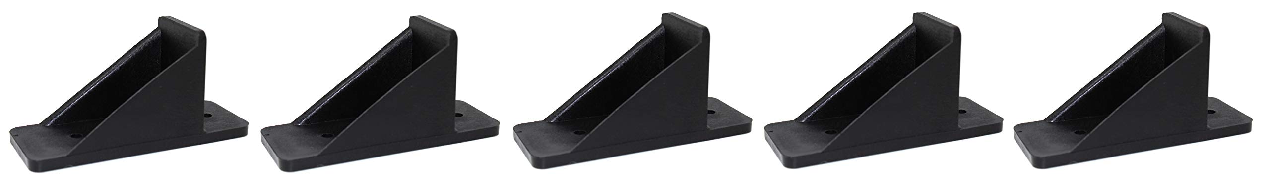 Jsp Manufacturing V2-Mini Roof Guard Snow Guard Prevent Sliding Ice Snow Stop Buildup Plastic Multipack-Multicolor (5, Black)