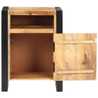 vidaXL Nightstand Storage Bedside Cabinet Nightstand with Door Solid Wood Mango