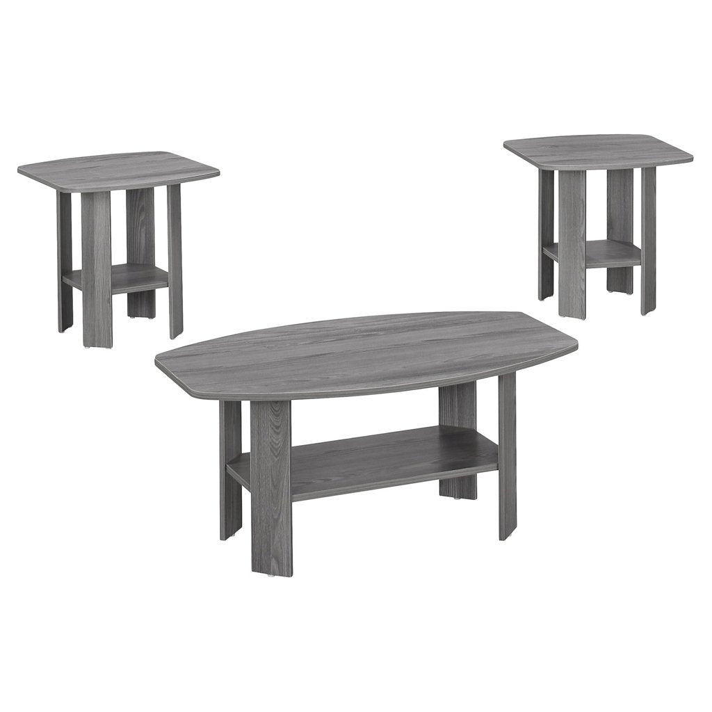 Monarch 3 Piece Table Set, Grey